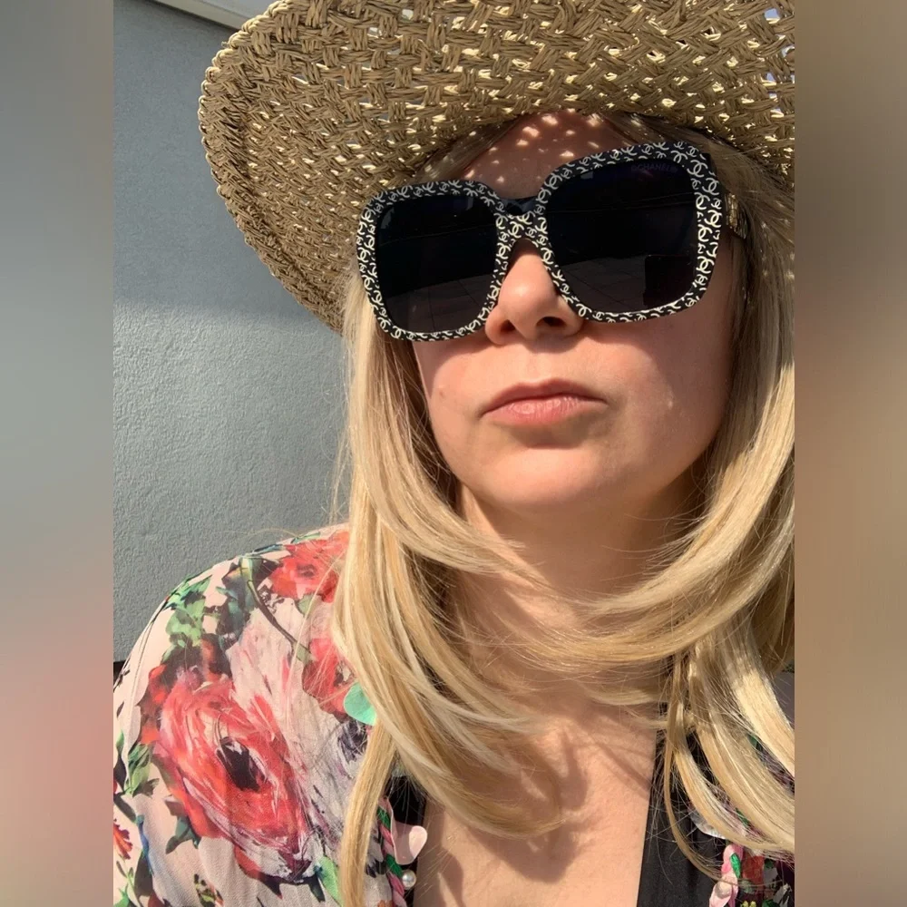 Chanel Sunglasses Glasses Out of Protective Case Large Ergonomics Black - Picture 10 of 16